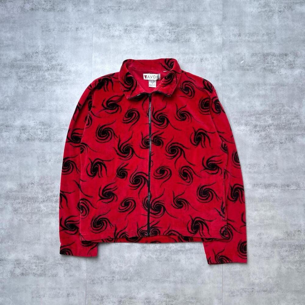Y2k Lavon Red Spiral Grunge 00s Jacket